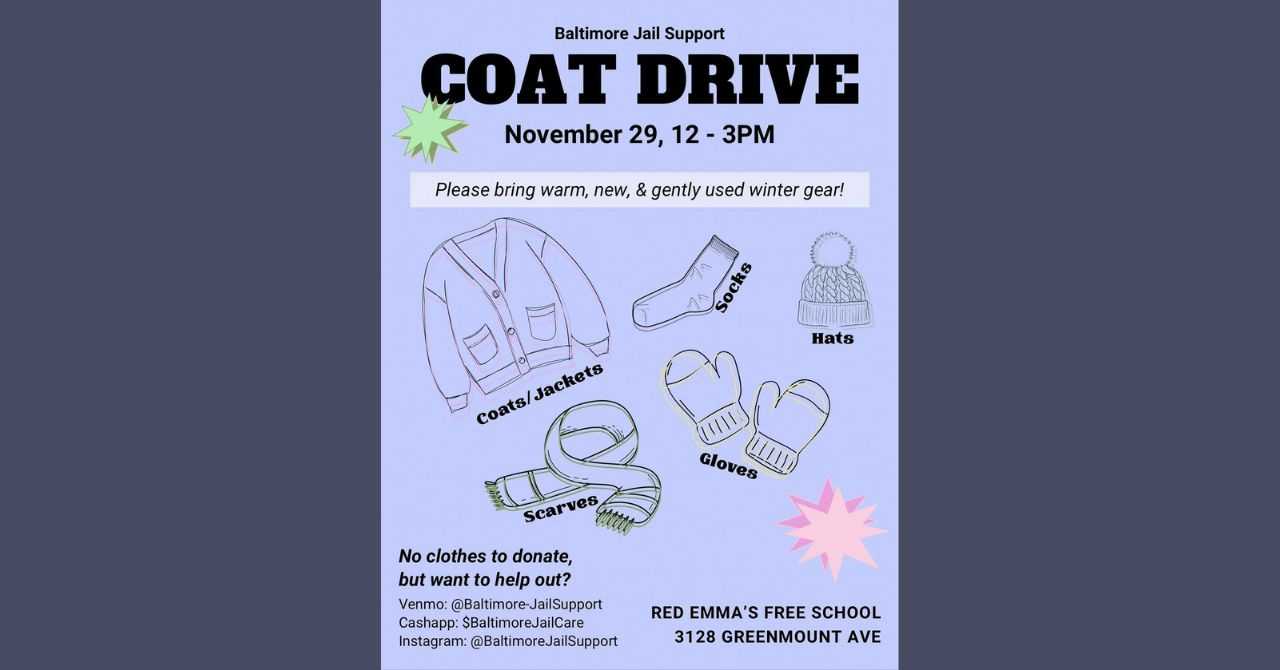 Baltimore Jail Support Winter Coat Drive