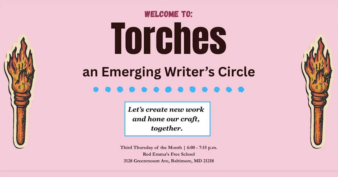 Torches: an Emerging Writer’s Circle (May 2026)